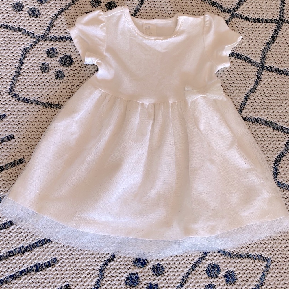 Beige Tulle Baby Girl Dress - H&M